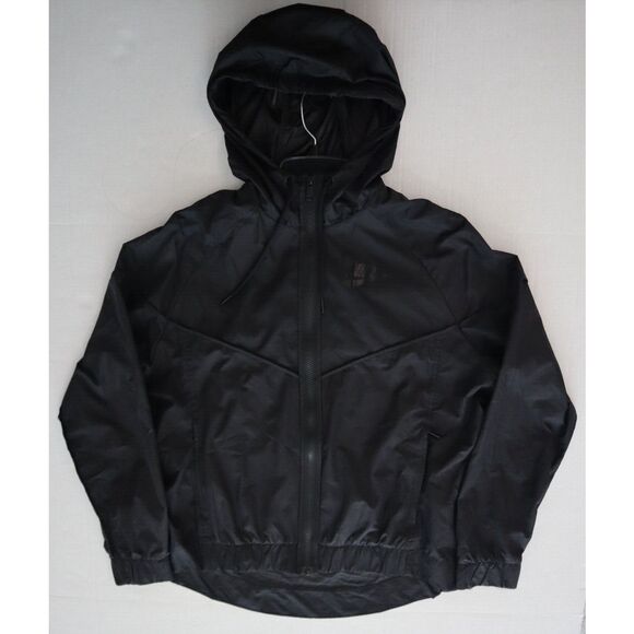 Nike 883495-010 Women's Sz L Black Windrunner Woven Windbreaker Jacket - Picture 6 of 15